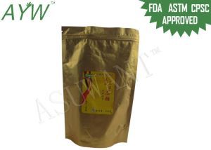 Nem Kanıtı Yeniden Yerleştirilebilir Folyo Çantalar Altın Zip Kilidi Doykack 200g Gıda Zencefil Şeker