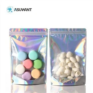 Isı Sızdırması Mylar Clear holografik ziplock torbası