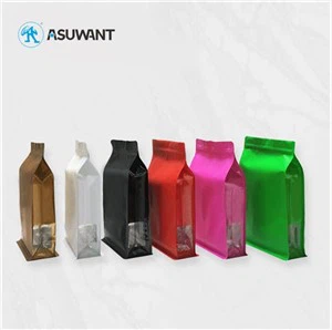 Valf Ziplock ile Yan Serset Düz Alt Kahve Çay Poşeti