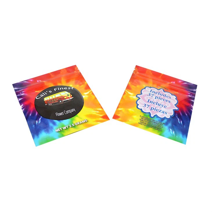 3.5g Custom Smell Proof Pouches Edible Mylar Weed Cookies Hemp Packaging