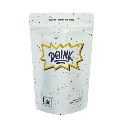 Doykack Kilitli Koku Döyesi Fermuar Çantaları Parlak Beyaz Beyaz Mylar FDA