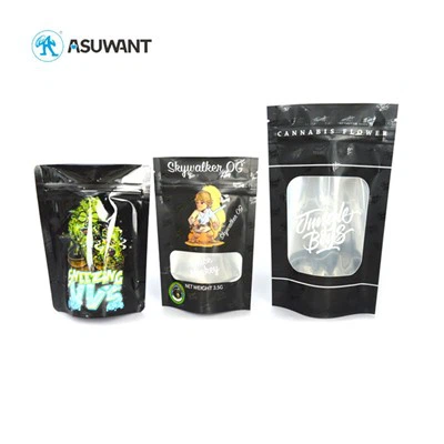 Doyback kokusu geçirmez fermuar çantaları, ilaç depolama için siyah plastik sayacağı