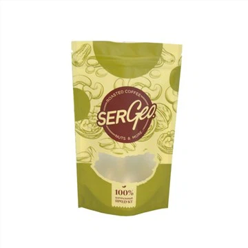 Buzlu Stand Up Torbası Mühür Yemek Snack Fermuar Kahve Çay Ambalaj Çantası