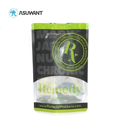 Mylar net pencere ayağa kalk plastik torbalar ot kenevir için çentik çentik