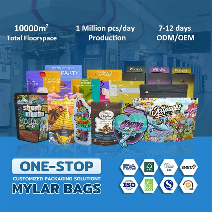 3.4g 7g Child Proof Pouch Dispensary 420 Packaging Cookie Edibles Mylay Gummies Edible Zipock Bags