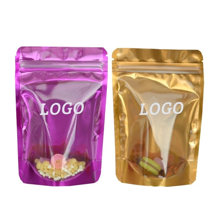 Clear Foil Heat Sealed Biscuit Snack Stand Up Pouch With Zip suppliers