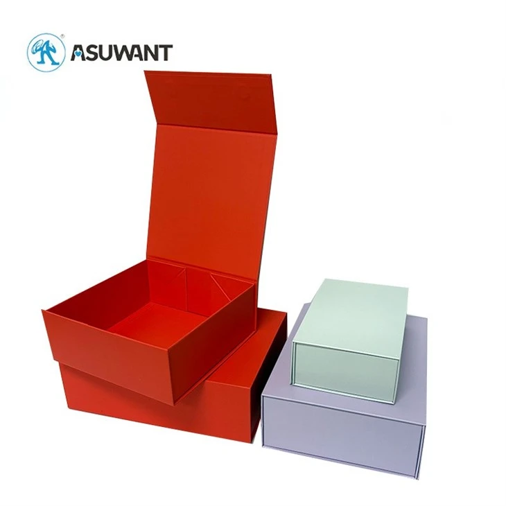 Rigid Cardboard Gift Box Magnetic Paper Flap Closure high quality