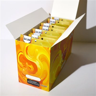 Perakende Tam Renkli Basılı Gıda Şeker Atıştırmalıkları Karton Ekran Kutusu Sayaç Özelleştirilmiş Kağıt Ekran Kutusu